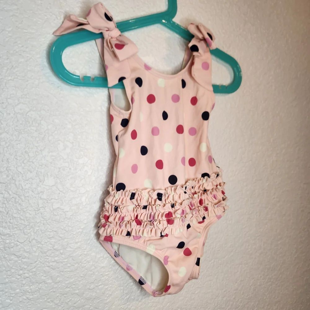 Gymboree poke dot ruffle one piece swimsuit poodle pretty 12-18 mos